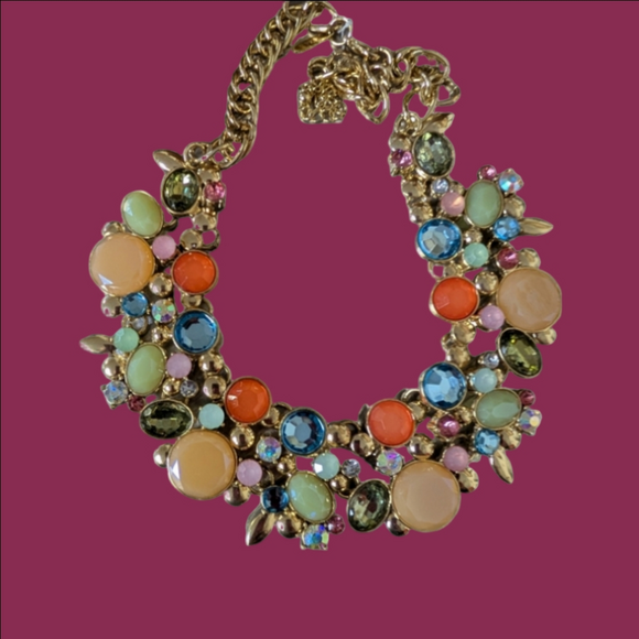 New York & Company Jewelry - Necklace Bib Rhinestone Colorful Eye Catching